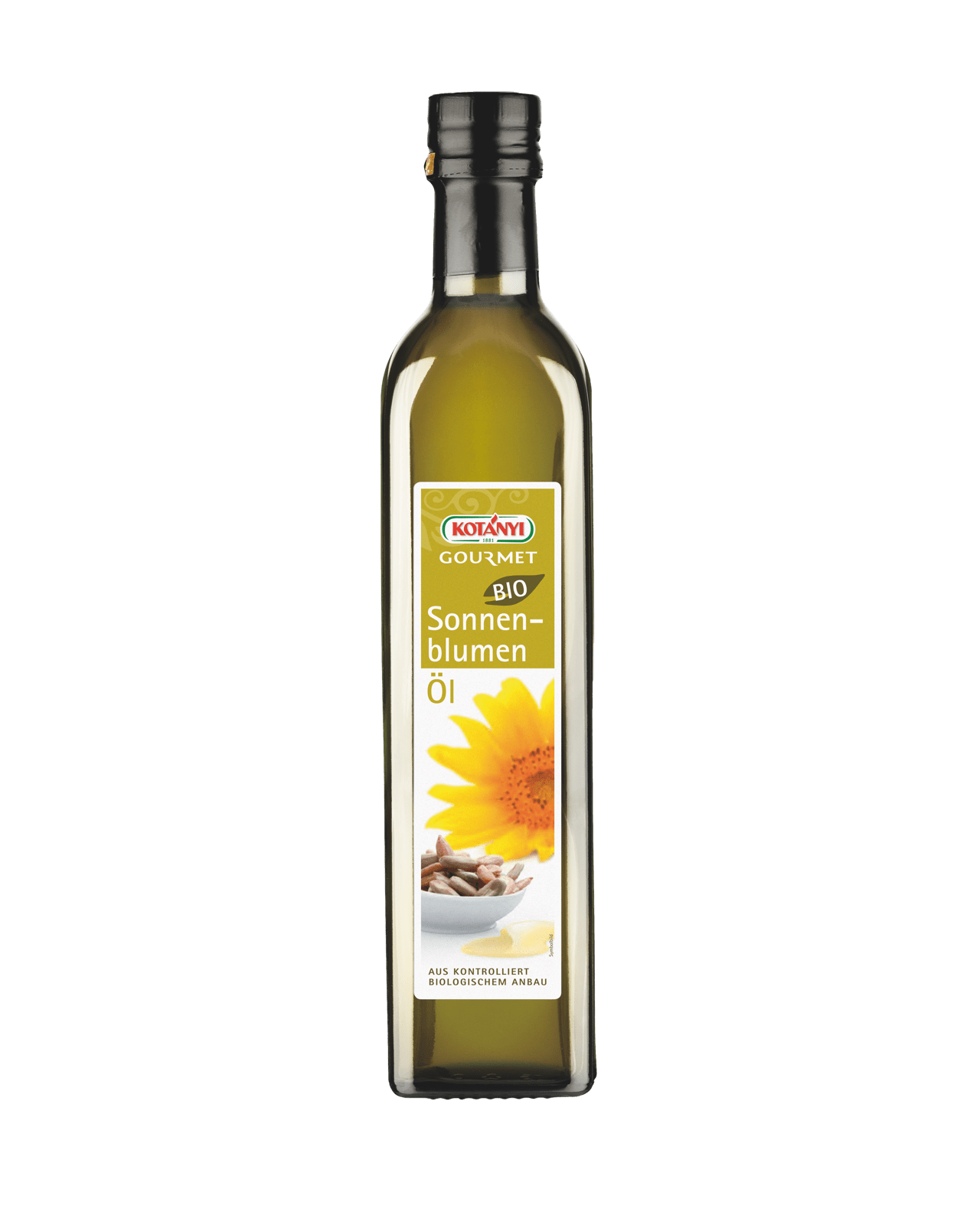 Kotányi Gourmet Bio Sonnenblumenöl in der 500ml Flasche