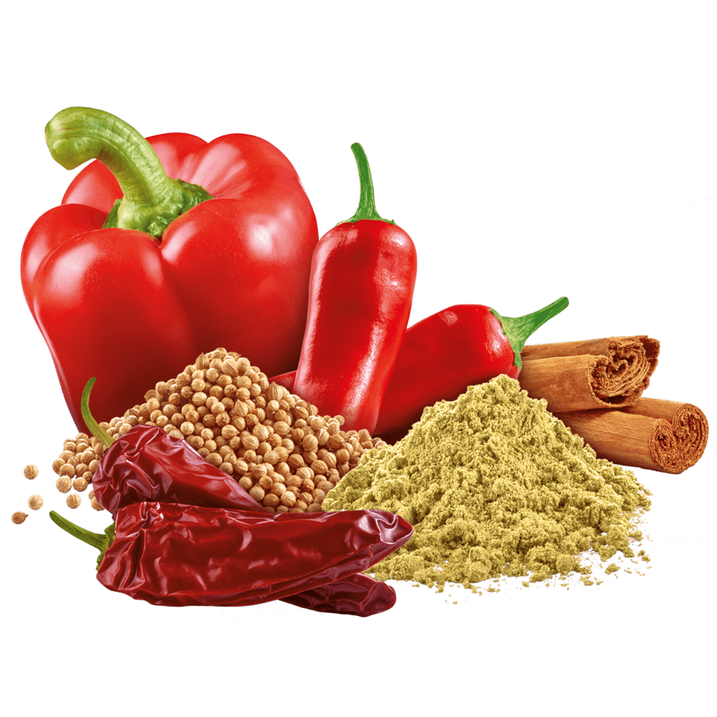 Paprika mit Chili, Koriander und Zimt