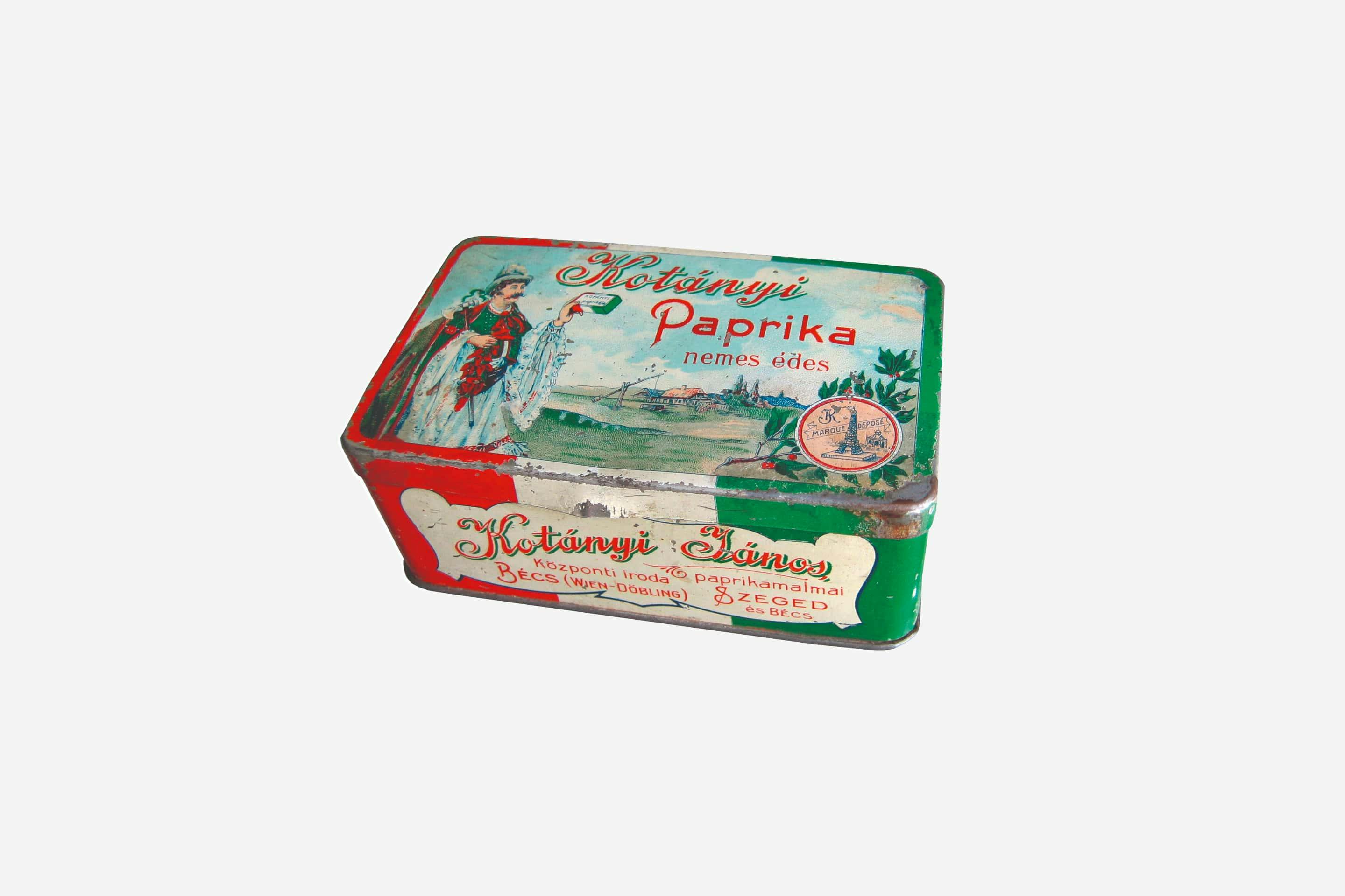 Упаковка молотой паприки Kotányi, 1900 год